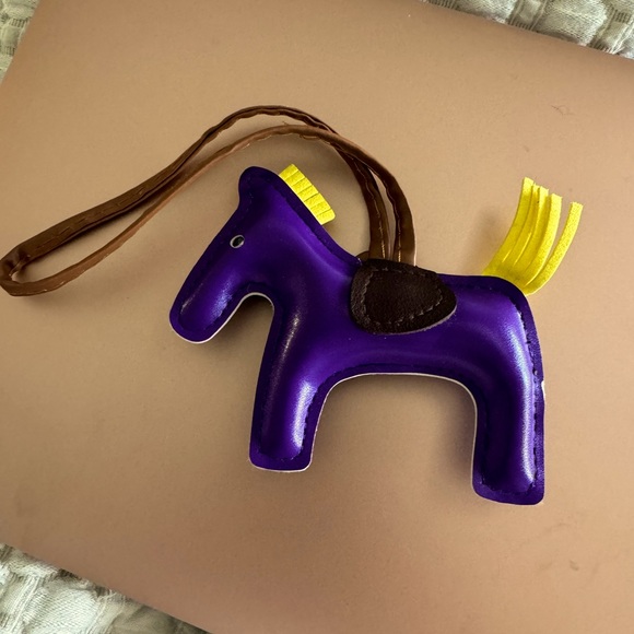 Pony Purse Charm. Purple and yellow - Picture 1 of 1